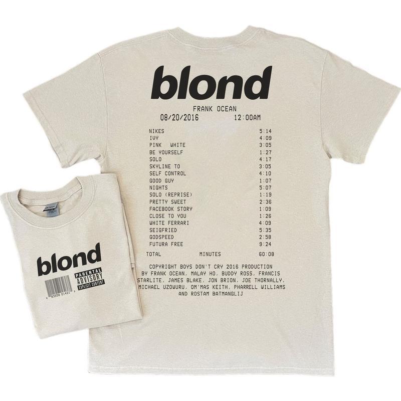 Blond Album List Shirt Sweater Hoodie, Frank Ocean Blond Tee, Frank Ocean Fan Sweatshirt, Music T-shirt, Gift For Fan, Unisex Shirt