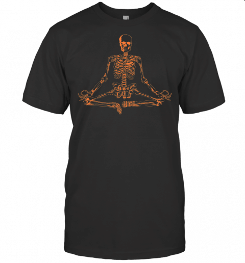 Halloween Meditating Skeleton Shirt Funny Freaky Yoga Gift T Shirt