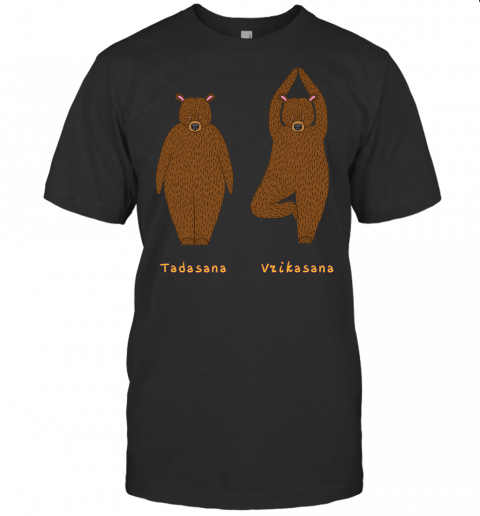 Funny Yoga Shirt  Bears Doing Yoga Poses With Asana Names