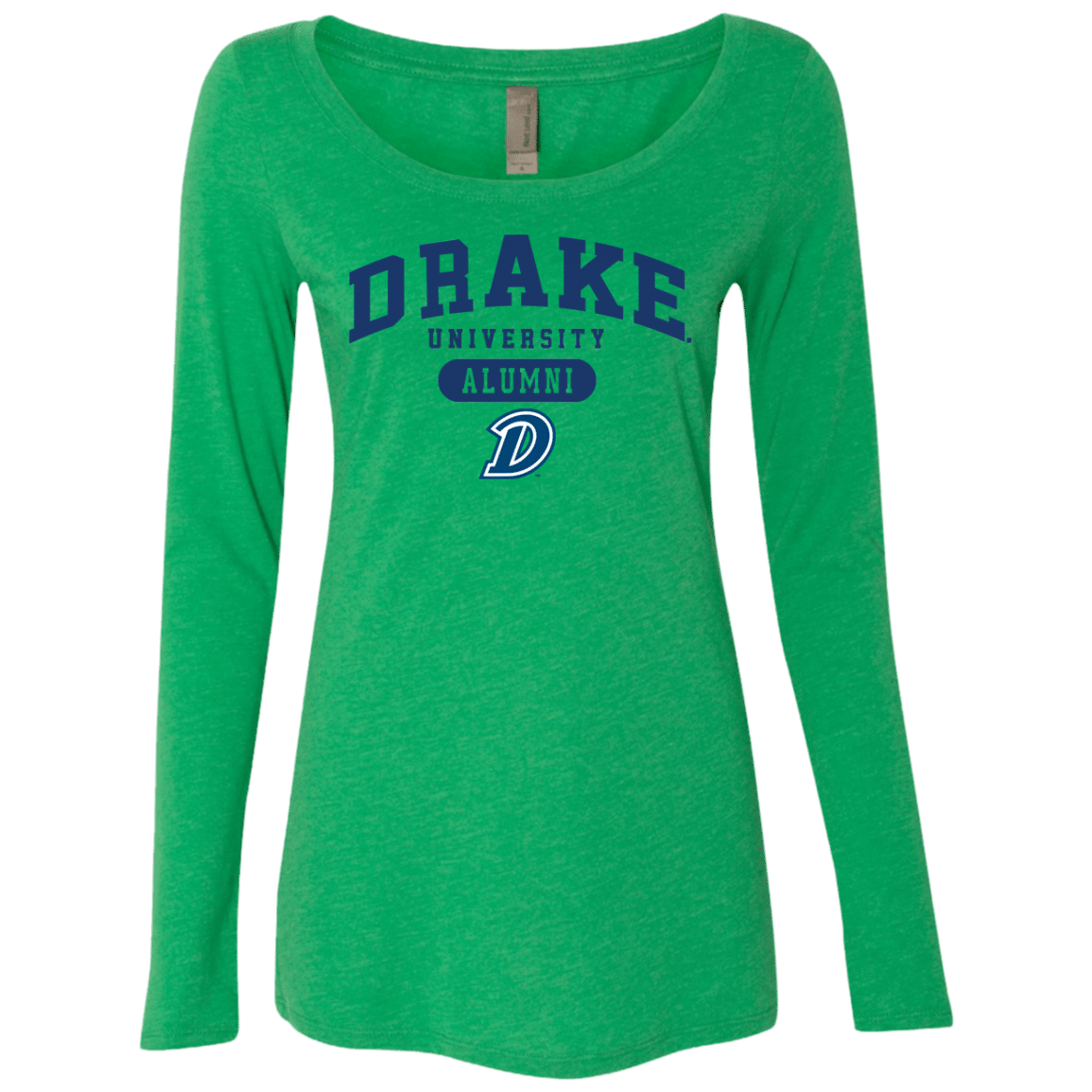 Drake University Bulldogs Alumni Womens Triblend Long Sleeve Shirt