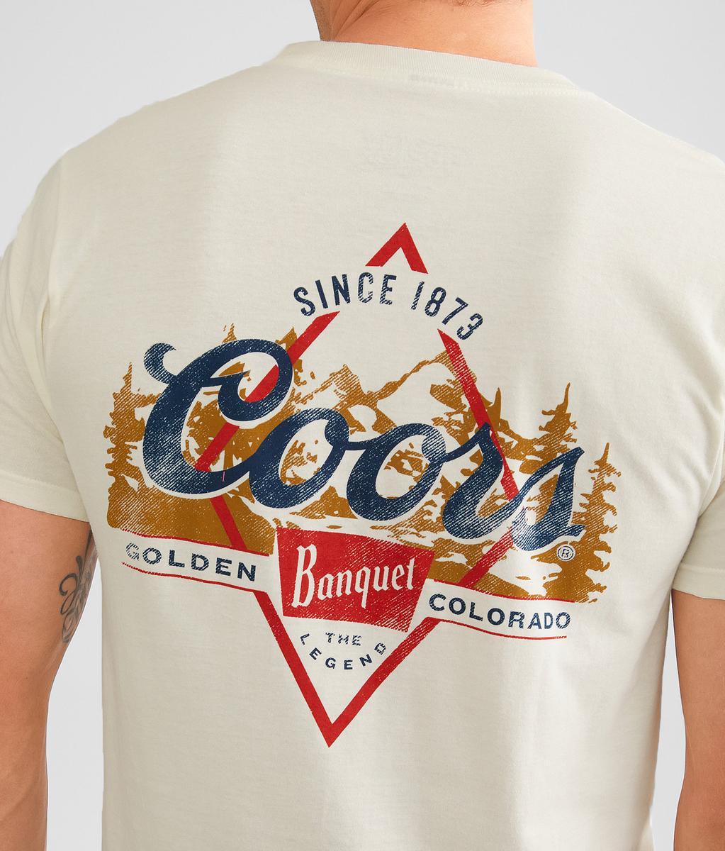 Coors Golden Banquet 2-Sided T Shirt Hoodie Sweatshirt Menswear Top Cotton