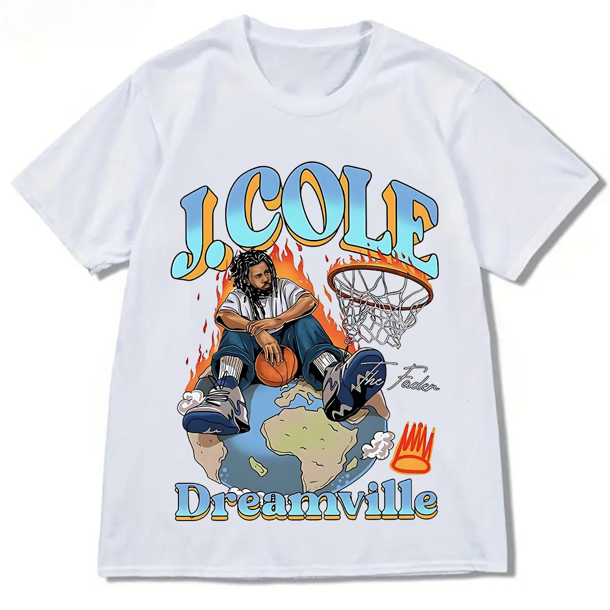 Limited J Cole Dreamville Vintage T-Shirt Classic Cotton Top Unisex