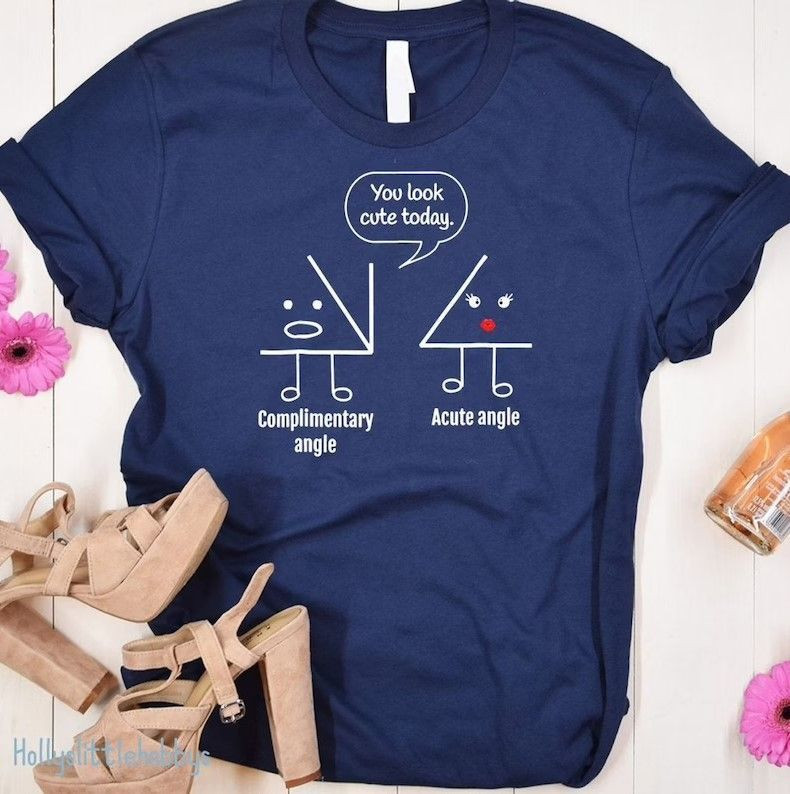 Back To School 2021 – Math Teacher Shirt Complimentary Acute Angle School Navy T-Shirt