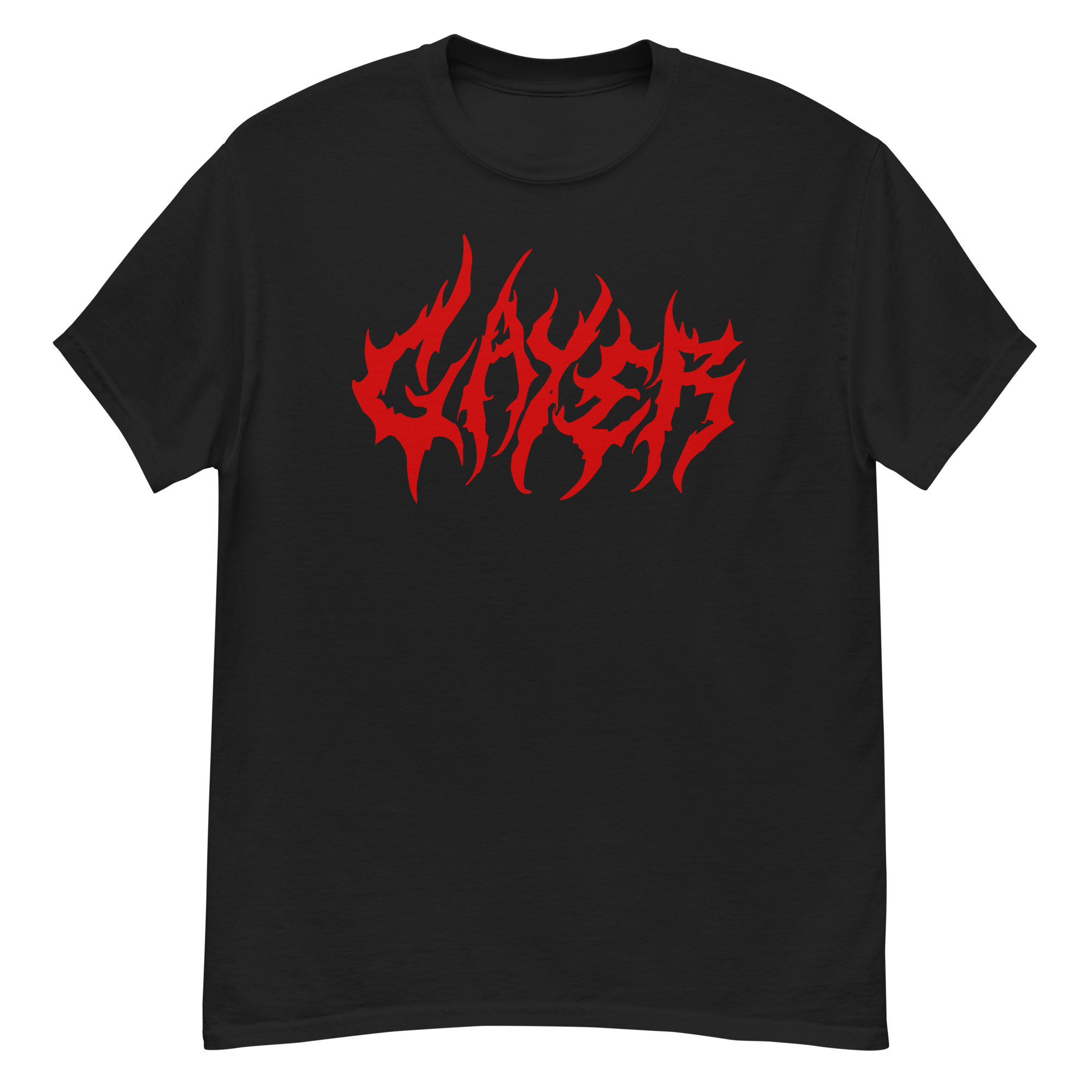 GAYER – LGBTQ, Metal, Ironic Meme T-Shirt