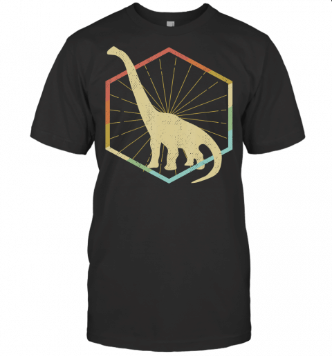 Retro Brontosaurus Gift, Dinosaur Gift, Vegetarian Gift T Shirt