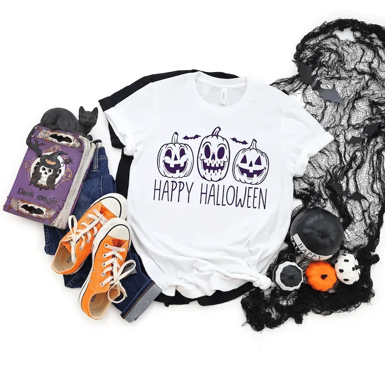 Happy Halloween Shirt,Halloween Party Shirts, 2021 Halloween Pumpkin Shirt