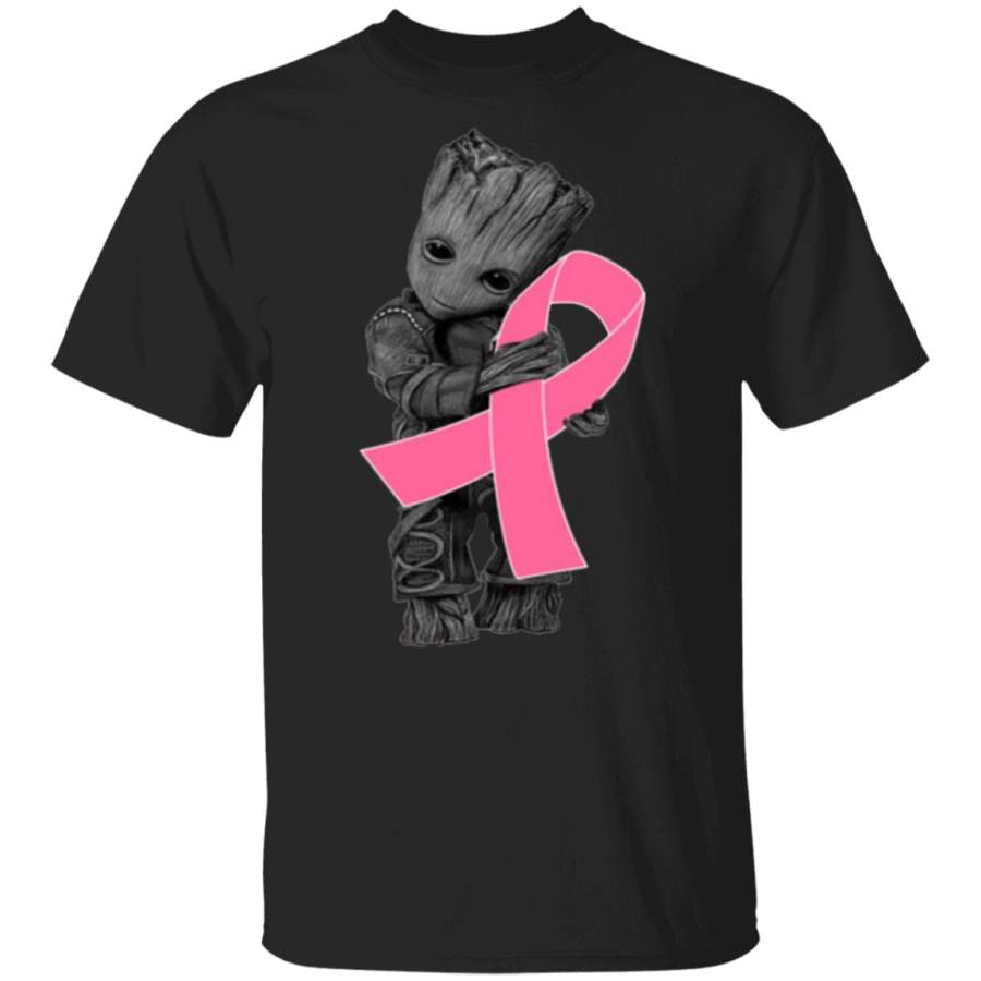 Baby Groot Hug Breast Cancer T Shirt