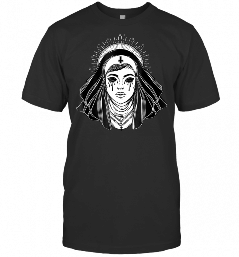 Black Religion Goth Sister Tshirt  Evil Goth Cross Tattoo