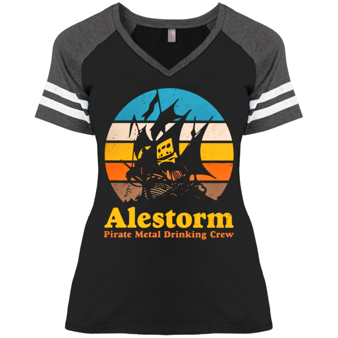 Alestorm – Retro Sunset Ladies’ V-Neck