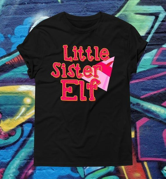 Little Sister Elf Christmas Shirt Elf Family Tee Pregnancy Reveal Shirt Gift For H Shirt