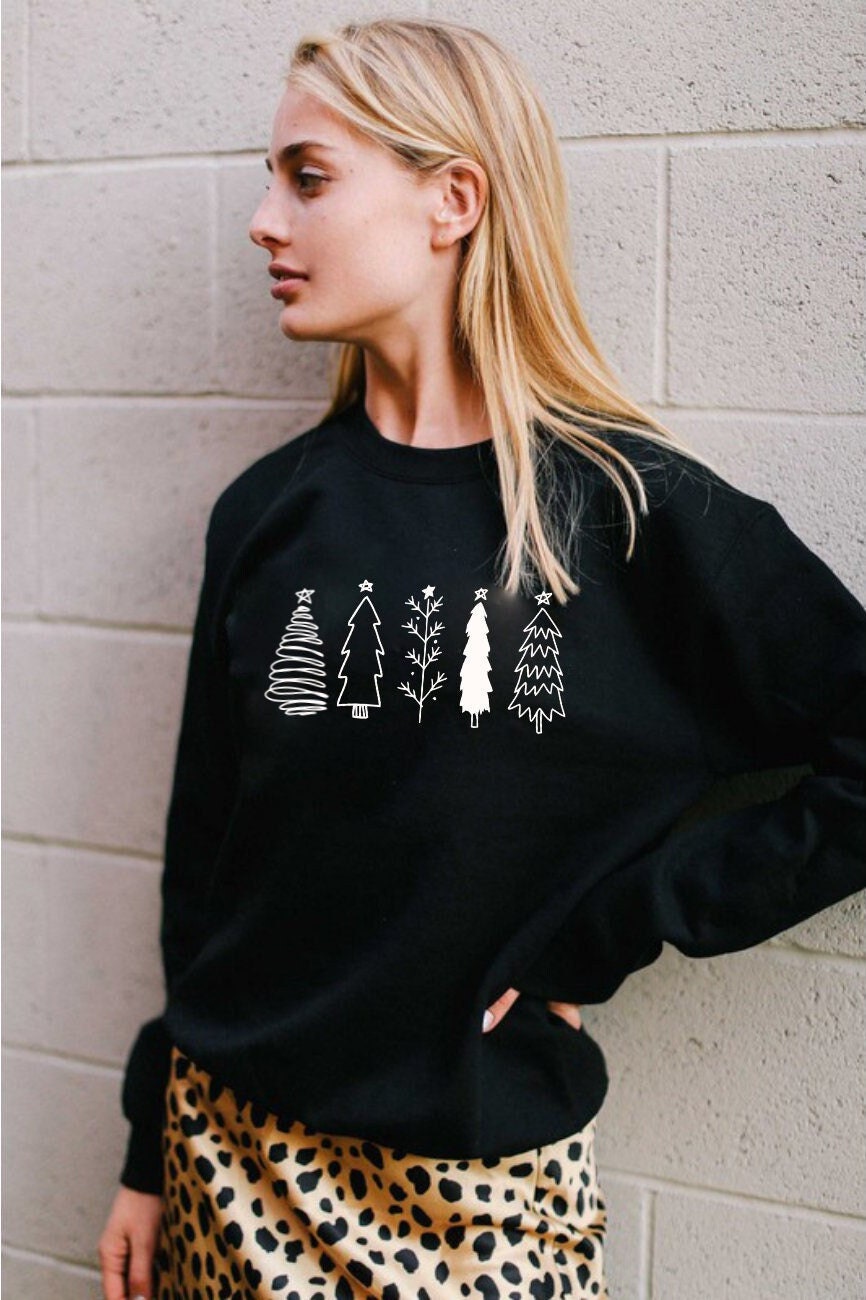 Christmas Tree Sweatshirt Holiday Sweatshirt Christmas Sweatshirt For Women Christmas Crewneck Sweatshirt Cute Christmas Outfit