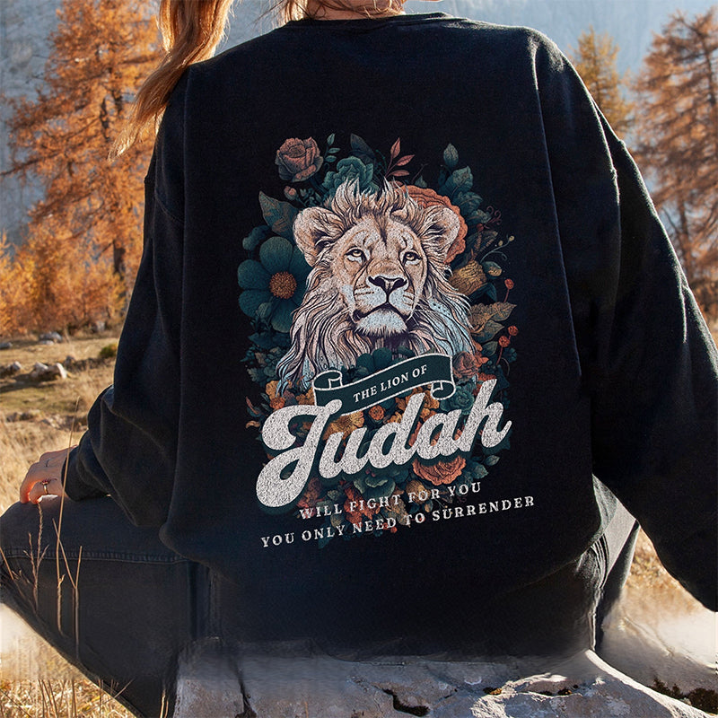 Vintage The Lion Of Judah Messiah  Sweatshirt