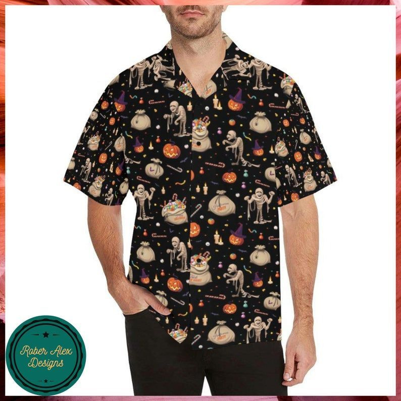 Mummy Halloween Hawaii Shirt – Halloween Short-Sleeve Shirt – Hawaii Style