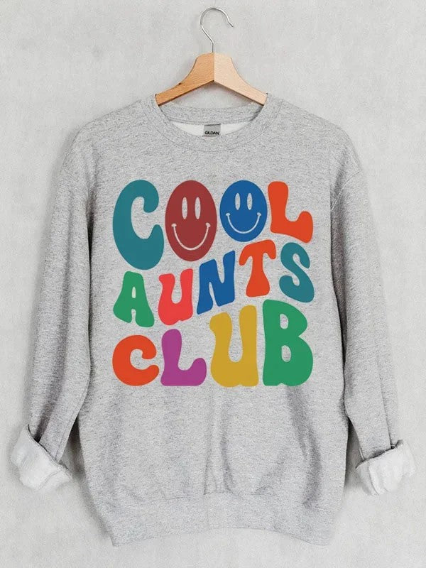 Cool Aunts Club Sweatshirt- Grey