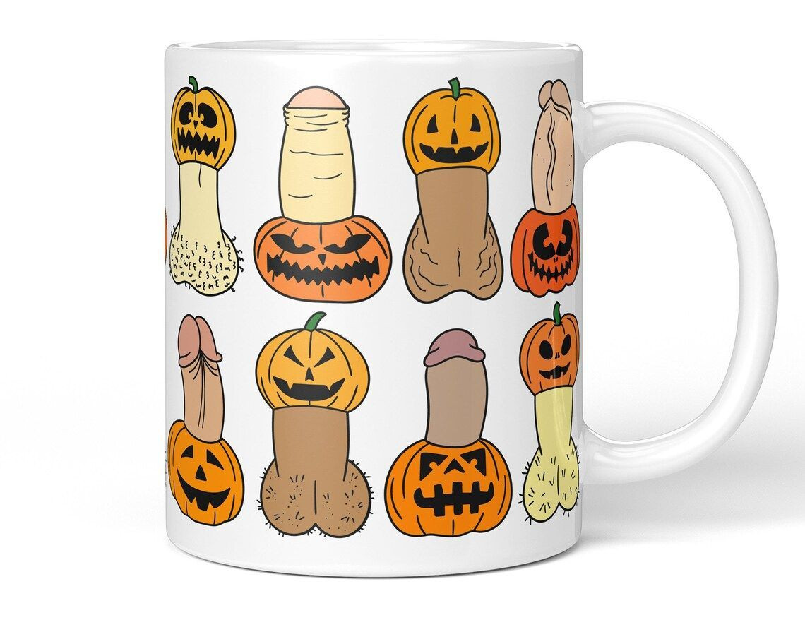 Halloween Mug, Penis Mug, Funny Coffee Mugs, Trick Or Treat, Spooky Decor