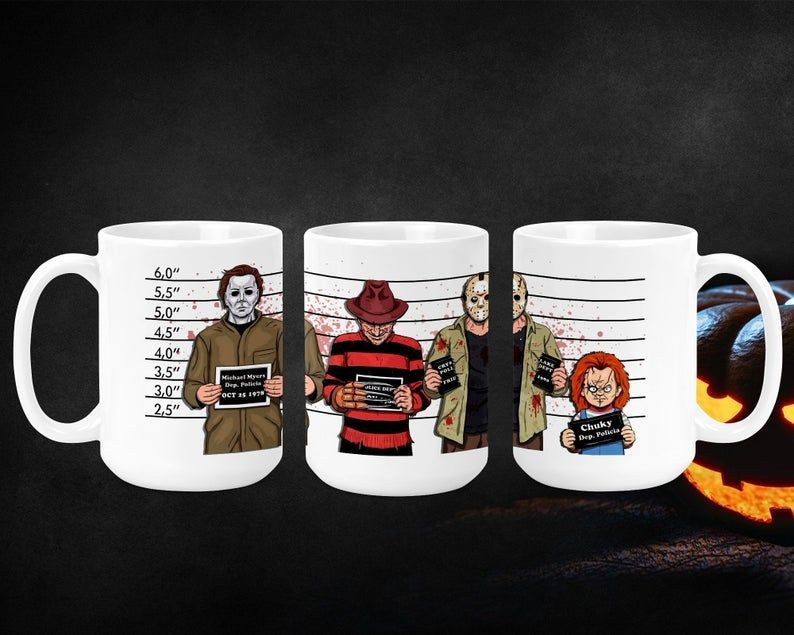 Horror, Halloween Mugs, Horror Movie, Scary Mugs, Cult Classic Horror Mugs