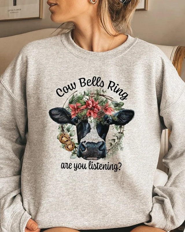 Cow Christmas Crewneck Sweatshirt