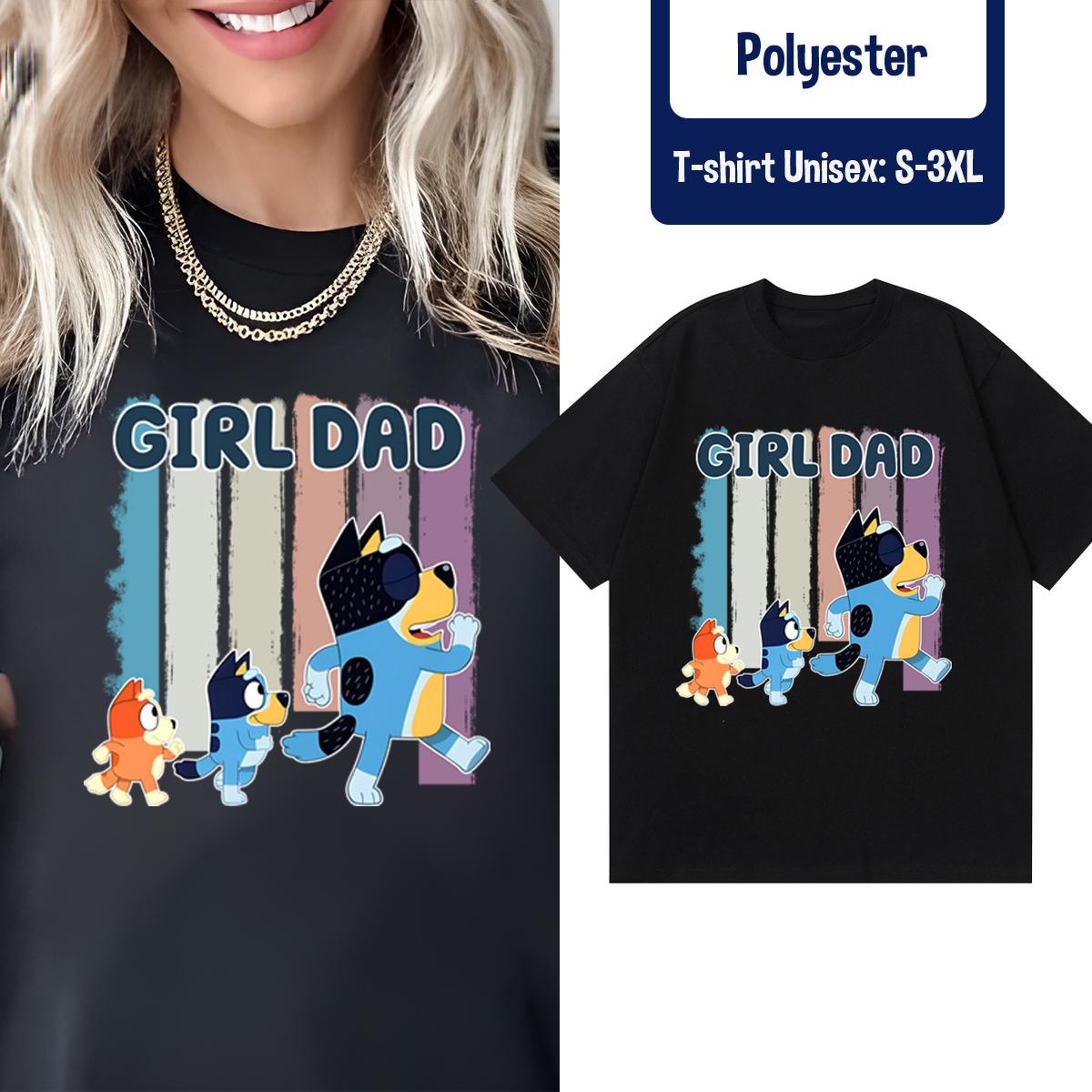 Girl Dad T-Shirt Blue Dad Shirt Blue Fathers Day S_855, Dynamic Diversity: Graphic Tee