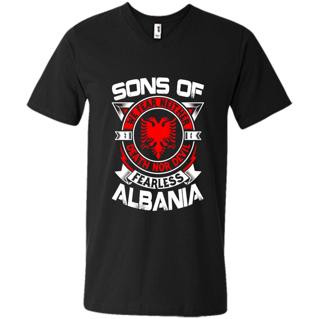 Sons Of Fearless Albania We Fear Neither Death Nor Devil – Mens V-Neck