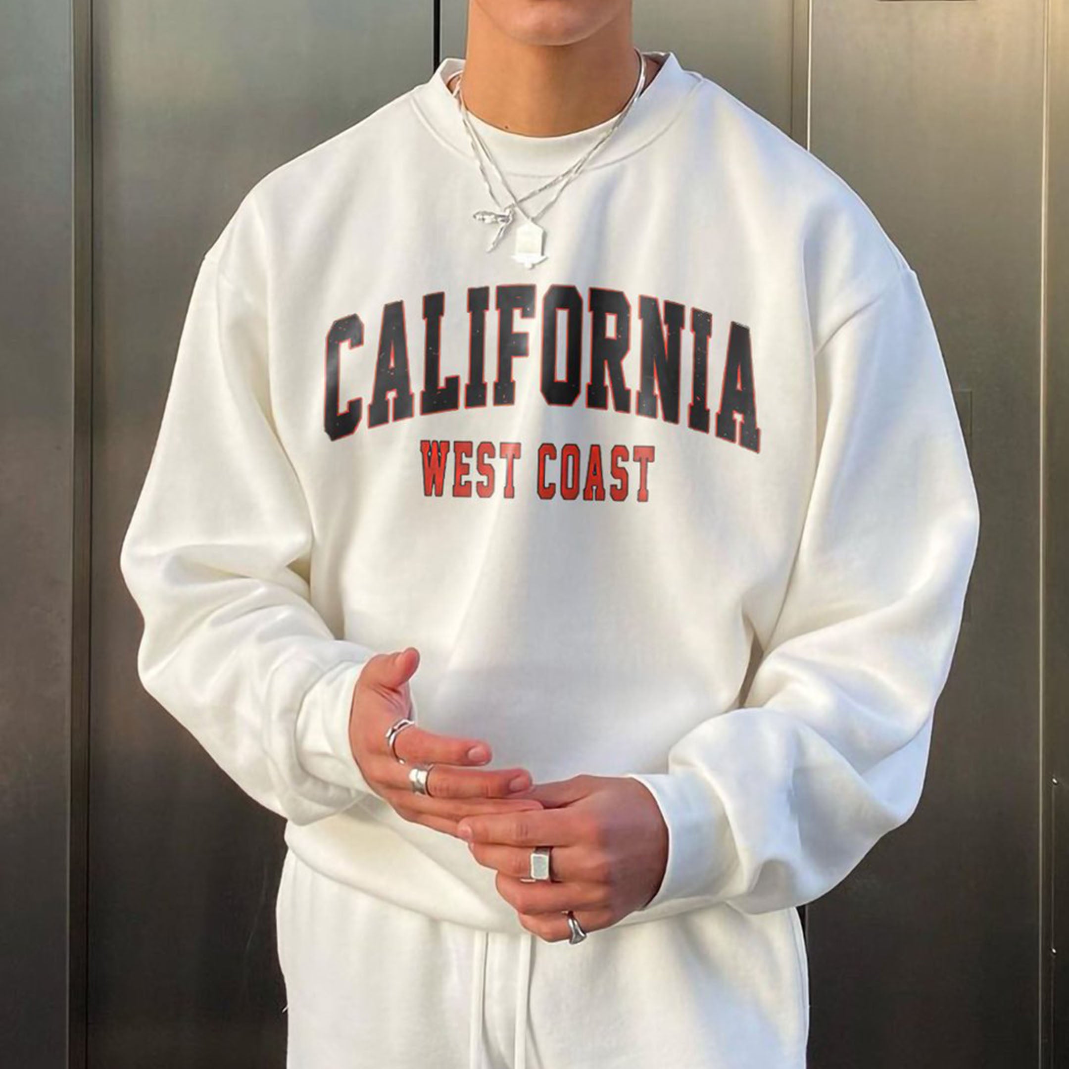 Men’S Retro California Oversized Sweatshirt