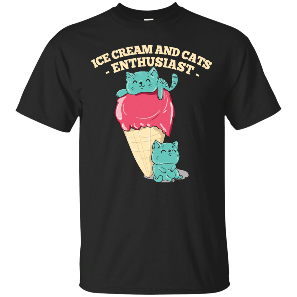 Interesting Black Cat Shirt Ice Cream And Cats Enthusiast Gift For Crush Shirt