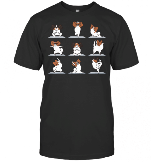 Papillon Dog Yoga Premium T Shirt