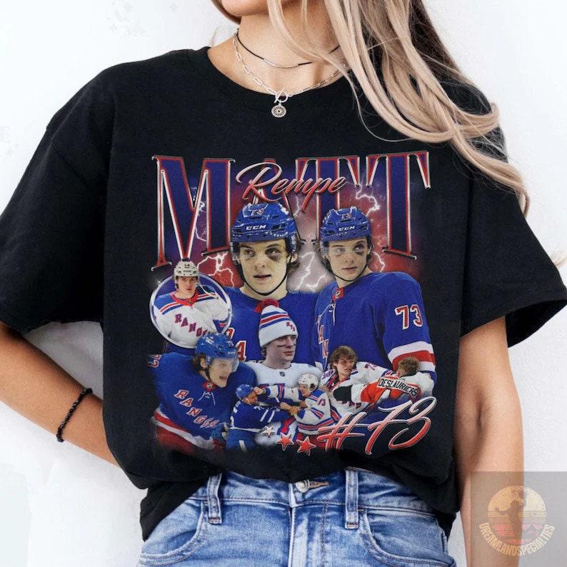 Matt Rempe New York Hockey Shirt, Rangers Hockey Unisex Shirt, Hockey 90s Vintage Fan Gift, Trendy Shirt, Shirt For Women, Unisex T-Shirt, Gifts For Her