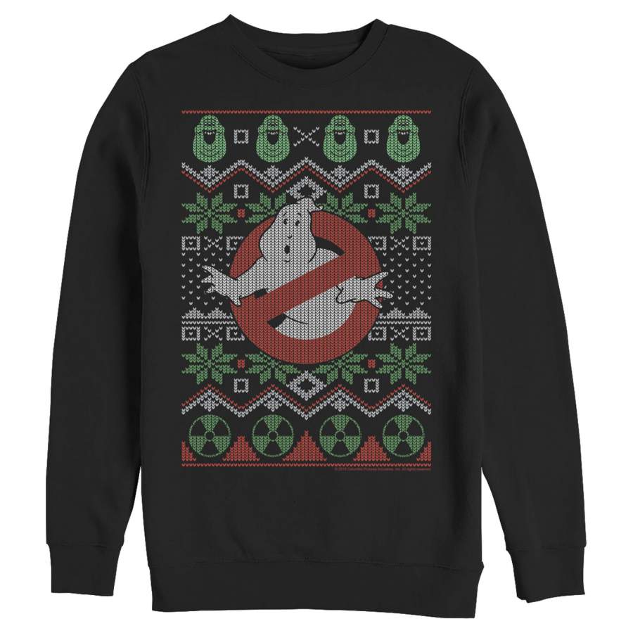 Ghostbusters Men’s Ugly Christmas Logo  Sweatshirt