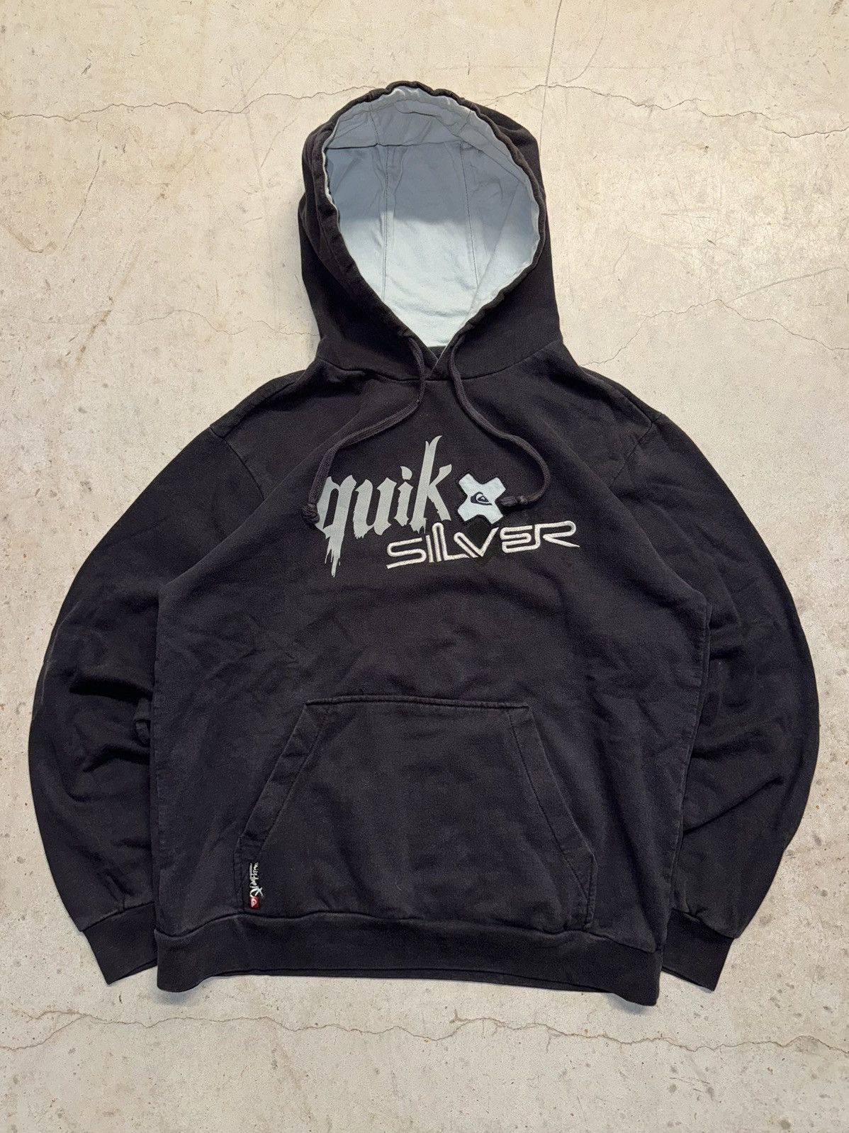 Crazy Y2K Quiksilver Cyber Grunge Skater Punk Faded Black Hoodie, Shirt Outfit, Gift For Men, For Women