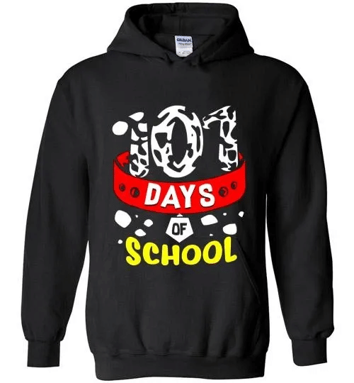 Find Funny Dalmatian Dog 101 Days Of School Hoodie