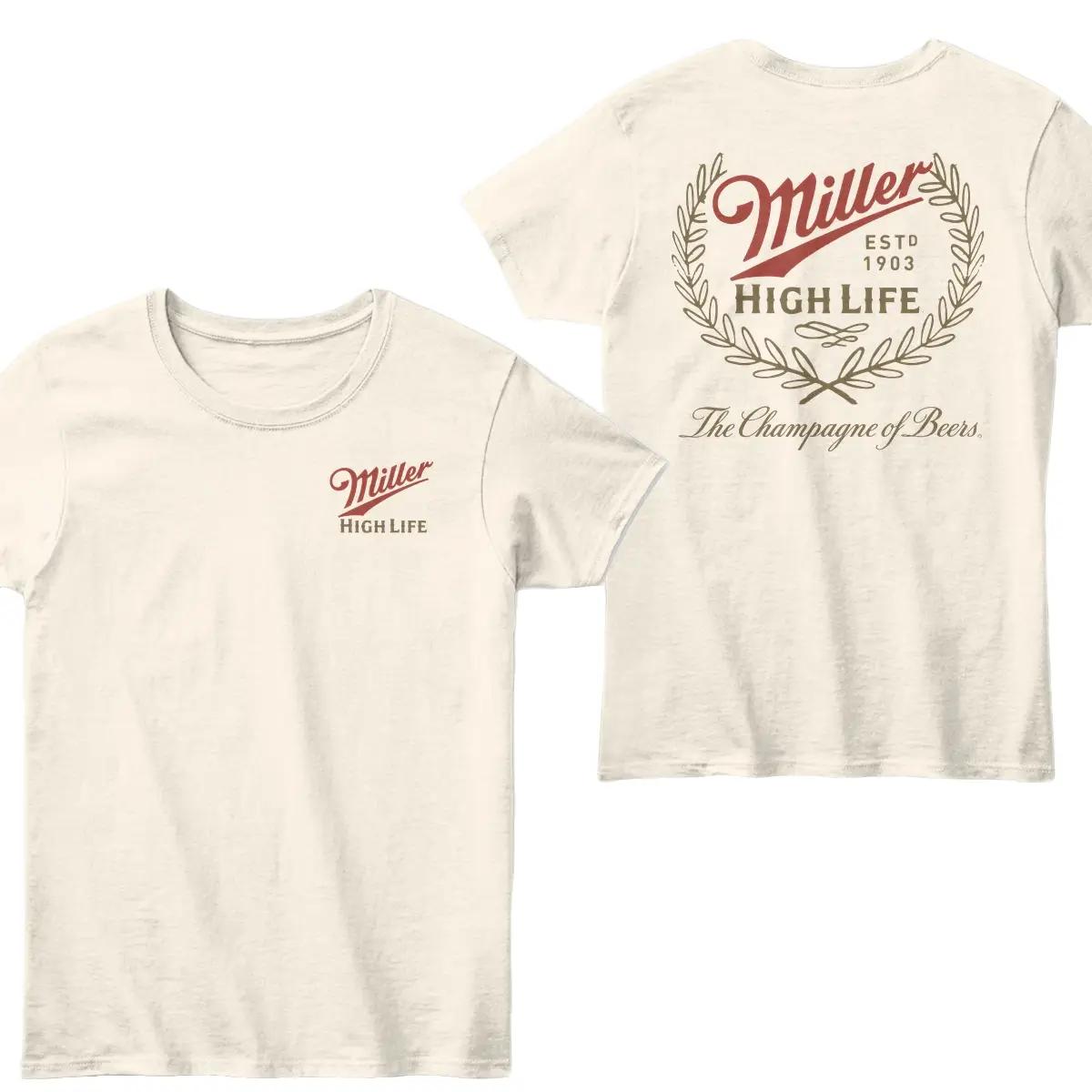 Miller High Life Champagne of Beers Unisex T-Shirt, Full Color, For Women, T-shirt For Her, Gift For Women, Women’s Top