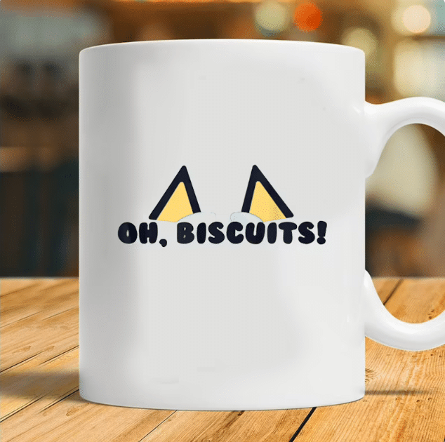 Blueys Oh Biscuits Mums Dad Cartoon Mothers Mug