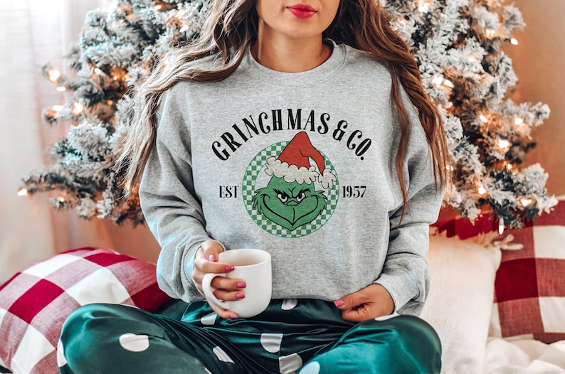 Retro Christmas Funny Print Sweatshirt