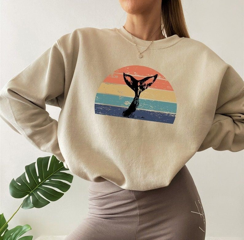 Retro Whale Tail Sweatshirt