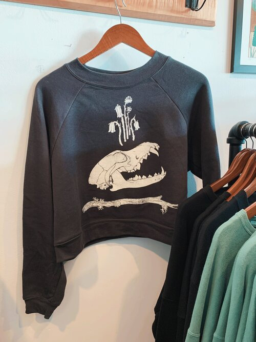 Coyote Skull Mid Length Sweatshirt