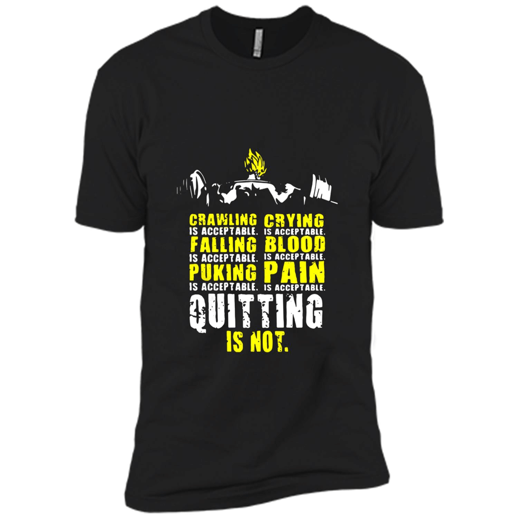 Quitting Is Not Acceptable Vegeta Squat Shirt – Premium Short Sleeve T-Shirt