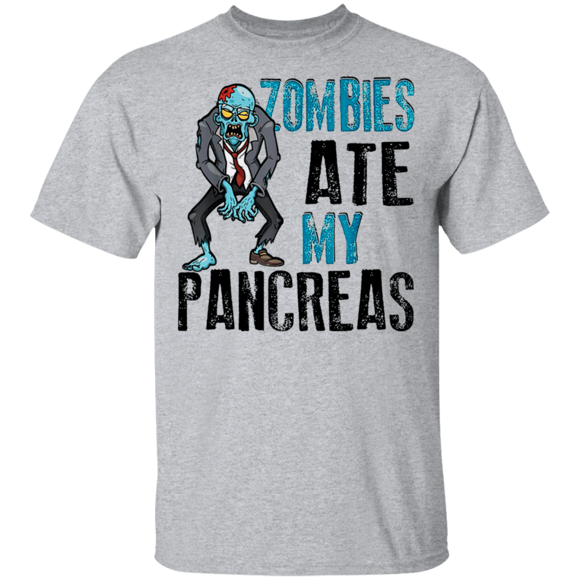 Zombies Ate My Pancreas Diabetes Awareness Halloween Shirt