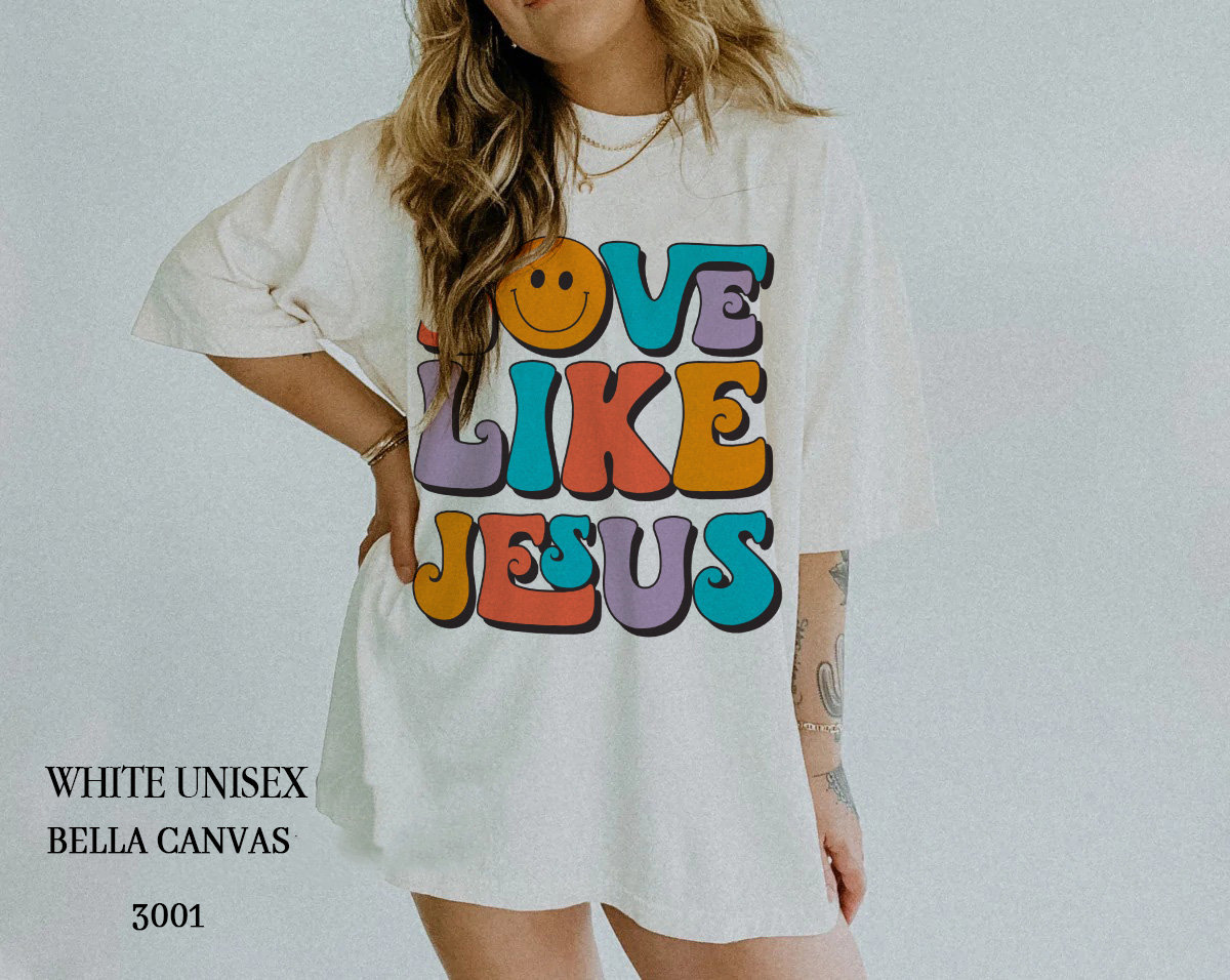 Love Like Jesus Bible Verse Shirt  T-shirt Pray Shirt Catholic Shirt Faith Based Shirt Bible Verse Shirts Prayer Shirt Christian Shirts Re