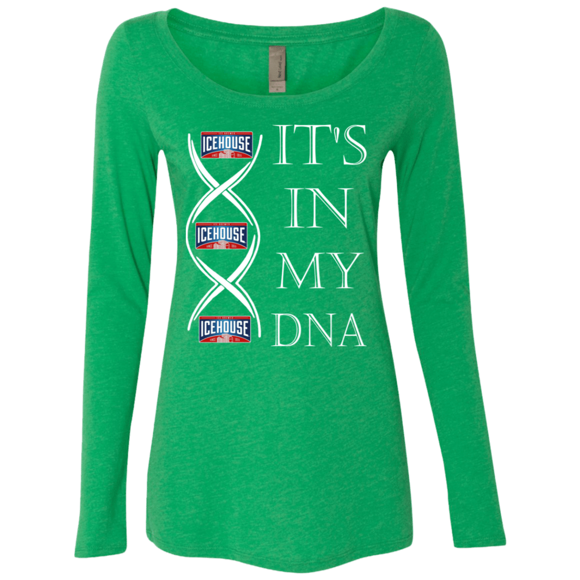 It’S In My Dna Icehouse Beer Addict Womens Triblend Long Sleeve Shirt