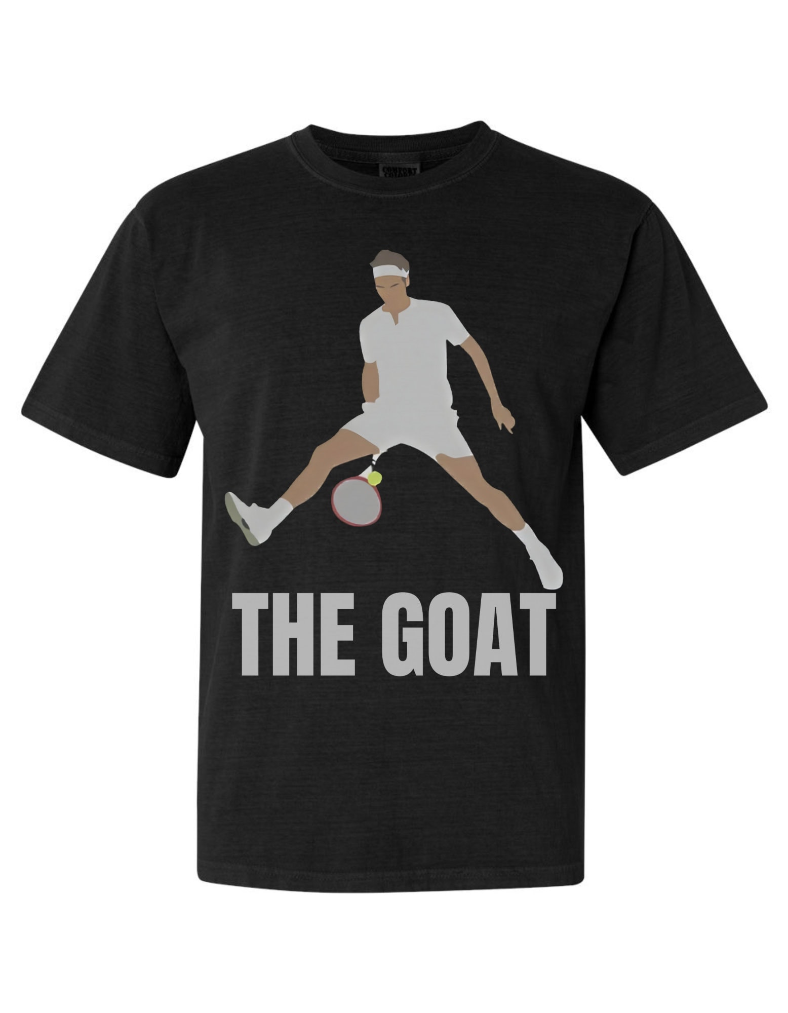 The GOAT RF Tennis, Tennis Legend, Roger Federer Tennis Tee, Tennis Shirt, Great of all time Roger Federer, RF Graphic Tee, Comfort Color