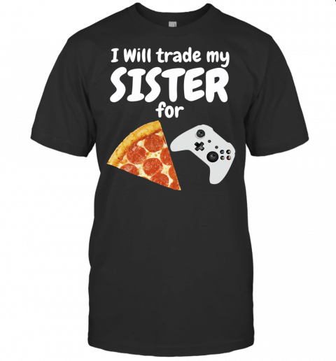 Gamer Pizza Sister Boys Video Game Funny Brother Pepperoni T Shirt