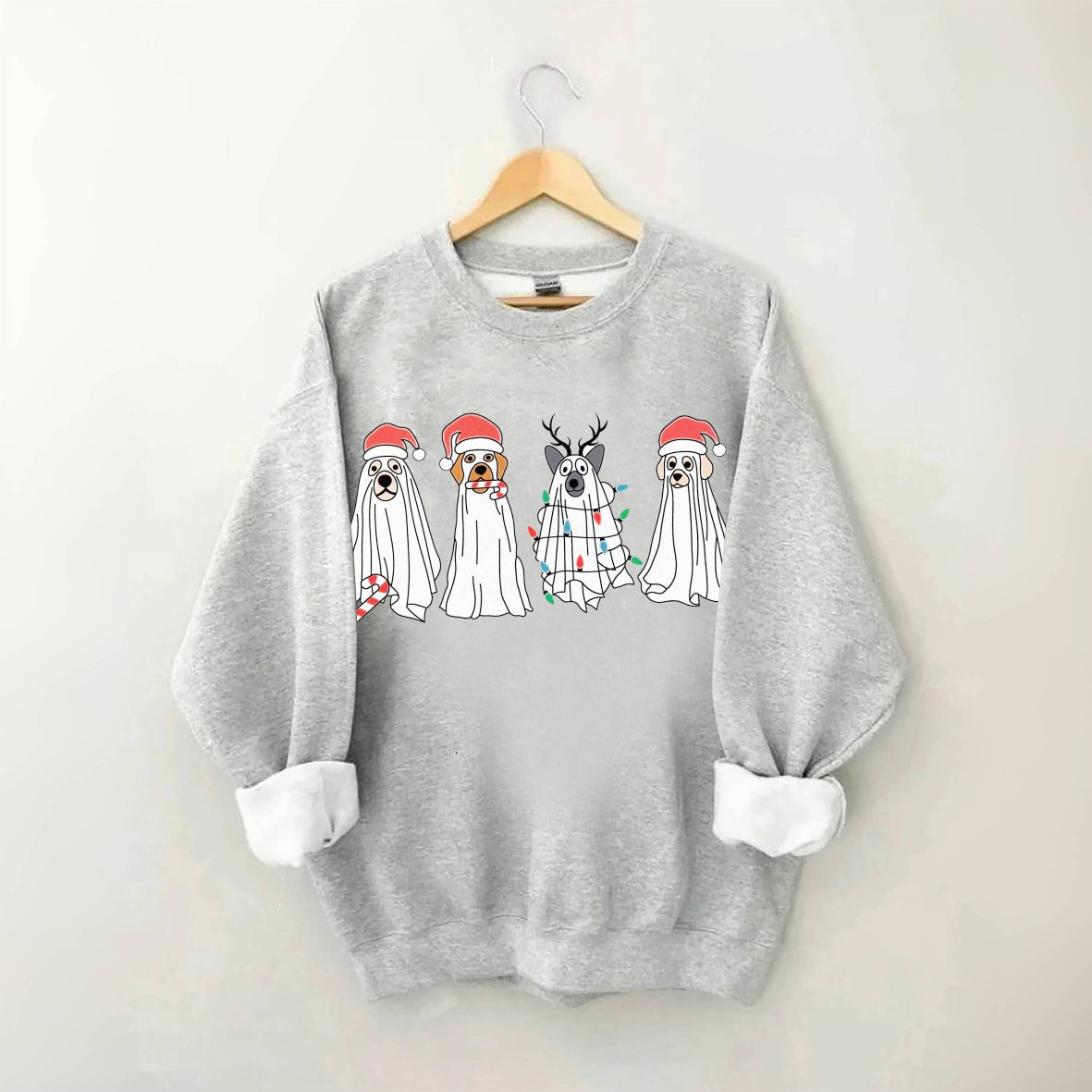 Christmas Ghost Dog Sweatshirt