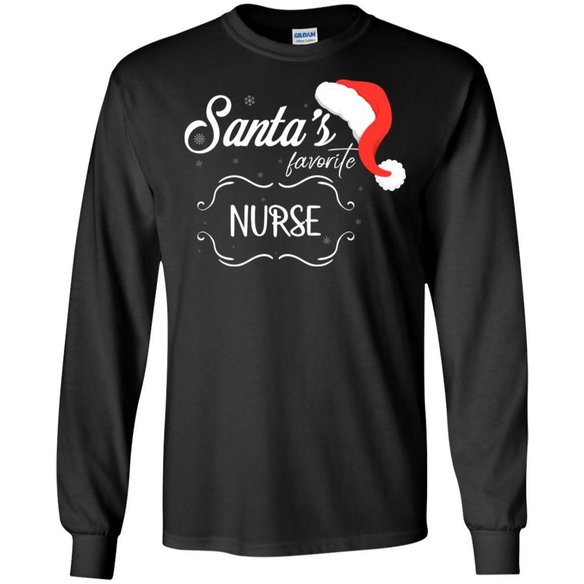 Santas Favorite Nurse Nursing X-Mas Gift Shirt For Nurse