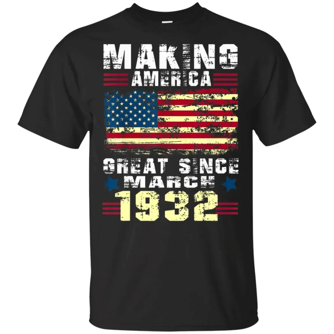 March 1932 T Shirt 87 Years Old 87Th Birthday