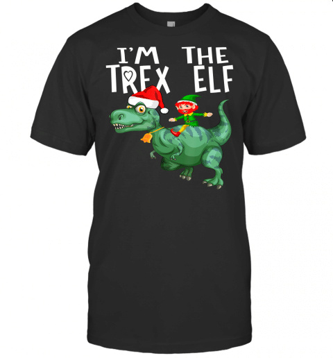 Im The Dinosaur Trex Elf Matching Family Group Christmas T Shirt