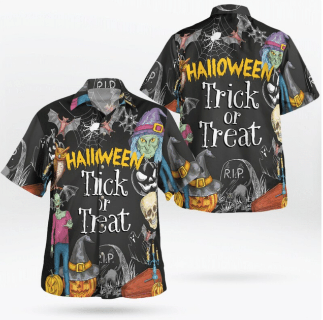 Trick Or Treat Halloween Hawaiian Shirt