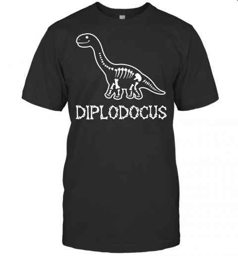 Diplodocus Bones T Shirt Dinosaur Fossil Tee