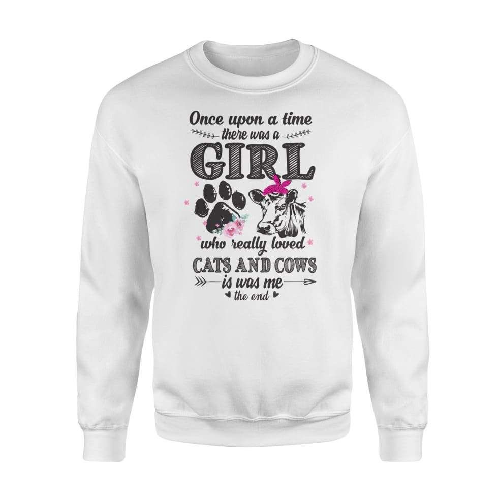 Once Upon A Time There Was A Girl Who Really Loved Cats And Cows – Standard Fleece Sweatshirt