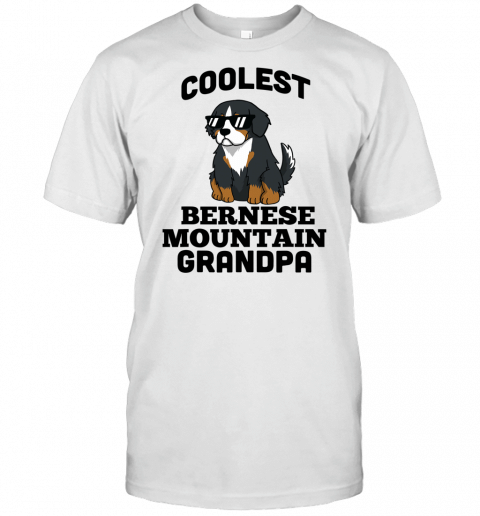 Coolest Bernese Mountain Grandpa Dog T Shirt