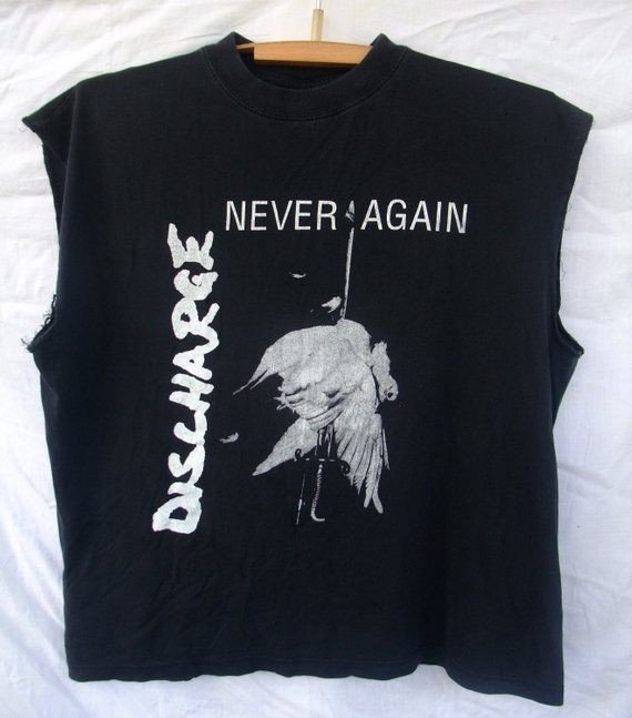 Shirt Discharge Never Again Adult Black Shirt